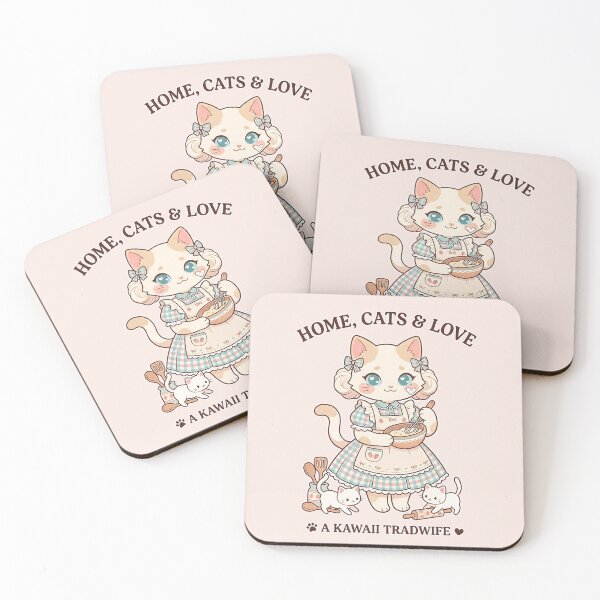 Item preview, Home Cats & Love: A Kawaii Tradwife Baker Cat designed and sold by CuteKats.
