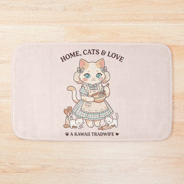 Item preview, Home Cats & Love: A Kawaii Tradwife Baker Cat designed and sold by CuteKats.