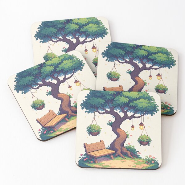 Item preview, Pixel art treehouse with a cozy seating area designed and sold by Mianku | Für das Leben.
