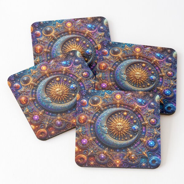 Item preview, Psychedelic Celestial Sun Moon Cosmic Mandala designed and sold by GSizzle1.