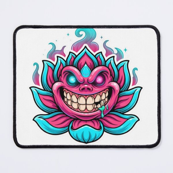 Item preview, Evil Lotus Monster Neon Grinning Flower designed and sold by TeeDesignMaster.