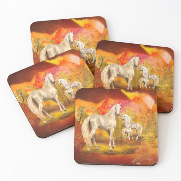 Item preview, Majestic Horse Family in Autumn Landscape designed and sold by Patricia Brown.