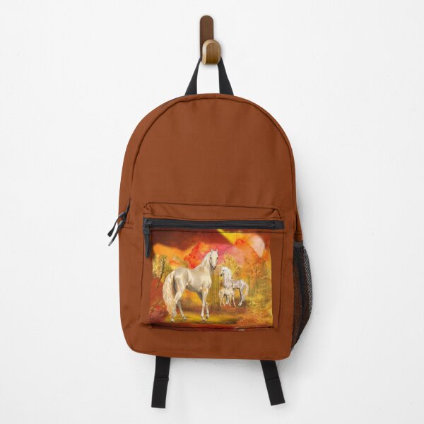 Item preview, Majestic Horse Family in Autumn Landscape designed and sold by Patricia Brown.