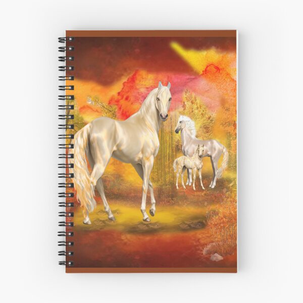 Item preview, Majestic Horse Family in Autumn Landscape designed and sold by Patricia Brown.