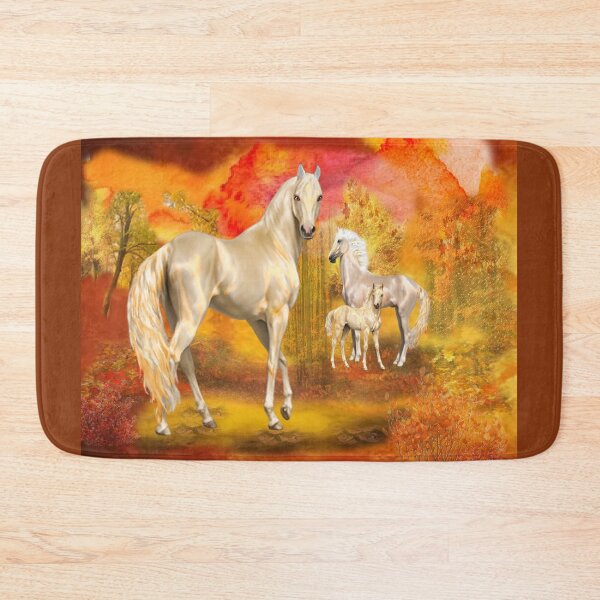 Item preview, Majestic Horse Family in Autumn Landscape designed and sold by Patricia Brown.