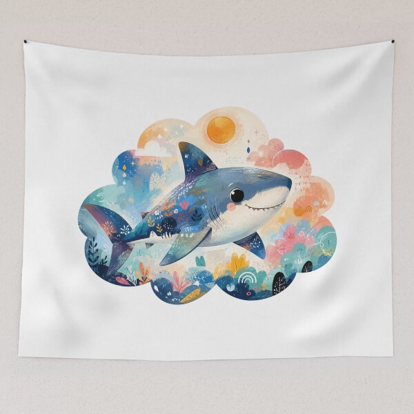 Item preview, Cute Shark Artwork designed and sold by FeelTheDrawing.