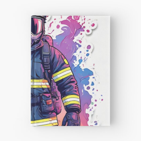 Item preview, Firefighter in a colorful paint splatter design designed and sold by Mianku | Für das Leben.