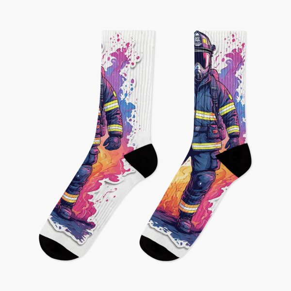 Item preview, Firefighter in a colorful paint splatter design designed and sold by Mianku | Für das Leben.