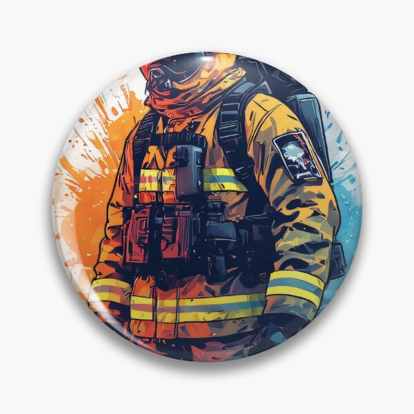 Item preview, Courageous hero fighting fire and floods designed and sold by Mianku | Für das Leben.