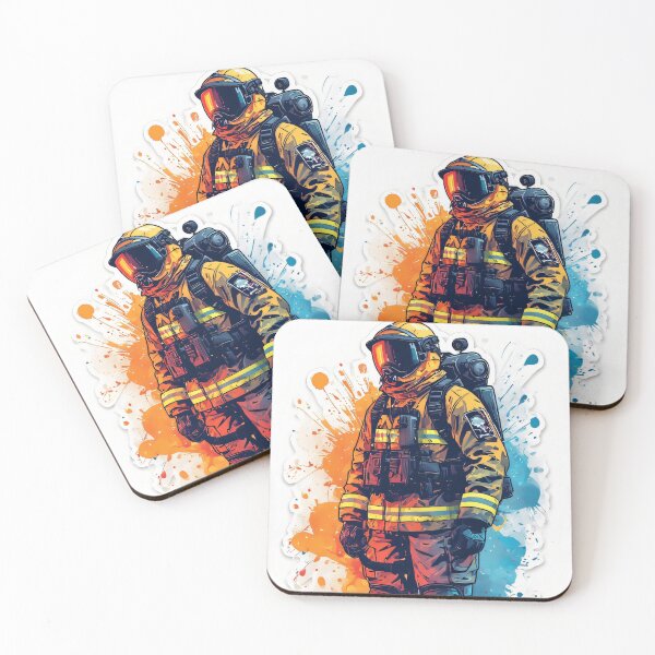 Item preview, Courageous hero fighting fire and floods designed and sold by Mianku | Für das Leben.