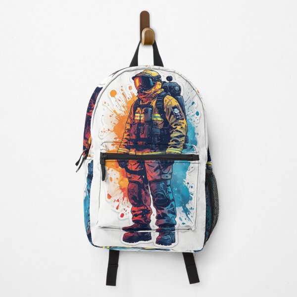 Item preview, Courageous hero fighting fire and floods designed and sold by Mianku | Für das Leben.