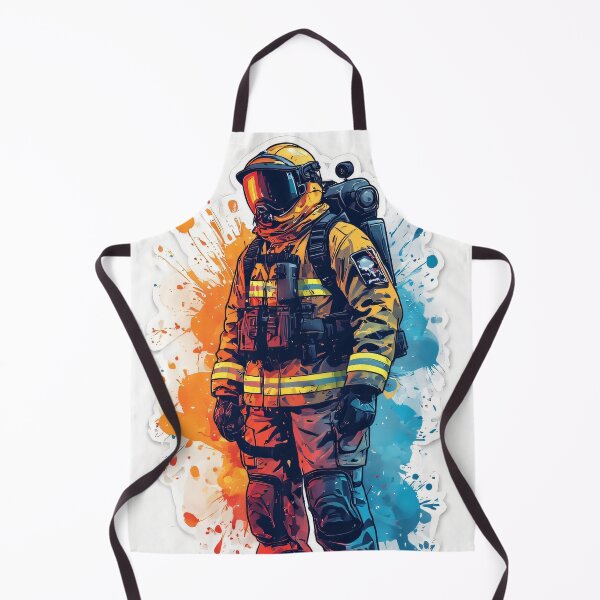 Item preview, Courageous hero fighting fire and floods designed and sold by Mianku | Für das Leben.