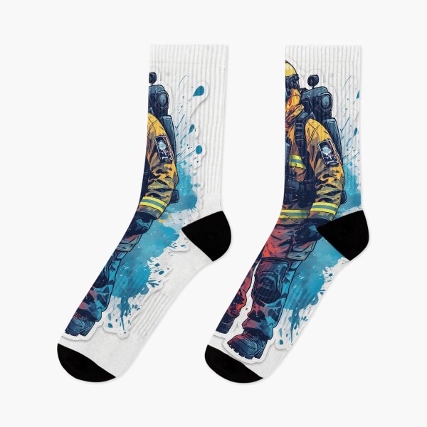 Item preview, Courageous hero fighting fire and floods designed and sold by Mianku | Für das Leben.