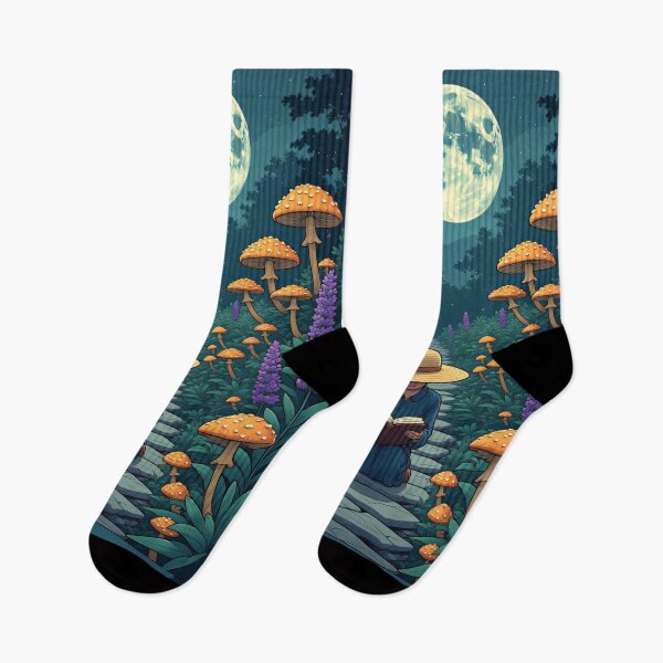 Item preview, Moonlight and a mushroom forest invite you to read designed and sold by Mianku | Für das Leben.