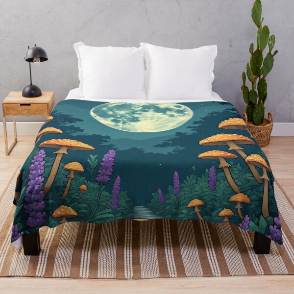 Item preview, Moonlight and a mushroom forest invite you to read designed and sold by Mianku | Für das Leben.