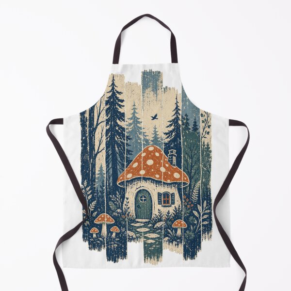 Item preview, Mushroom Cottage in the Deep Woods Witchy Halloween Aesthetic designed and sold by VisualArtsOasis.