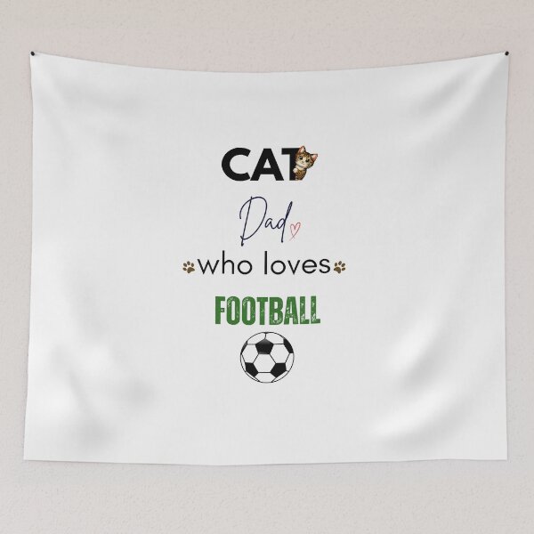Item preview, Cat Dad Who Loves Football designed and sold by PawFitt.