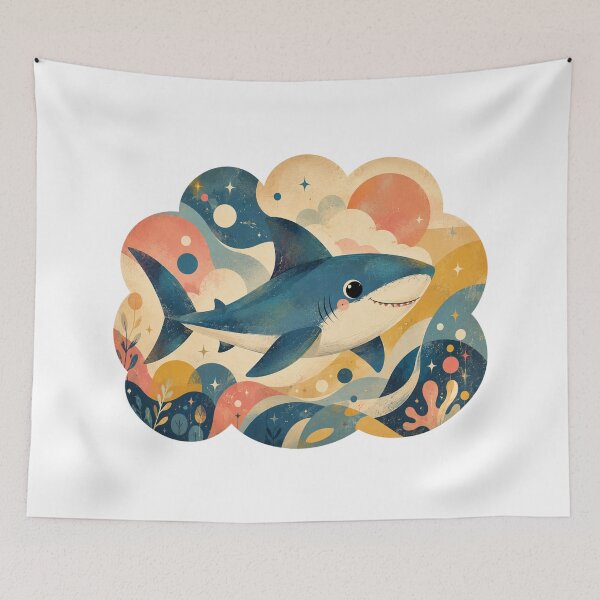 Item preview, Cute Shark Artwork designed and sold by FeelTheDrawing.