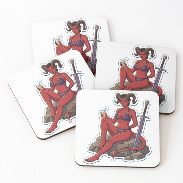 Item preview, Tiefling paladin with greatsword bikini and lounging designed and sold by Prestons Corner.