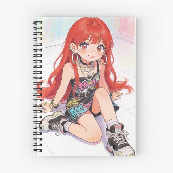 Item preview, Cute Harajuku Anime Girl with Starry Eyes and Sneakers designed and sold by unboxedbyJuls.