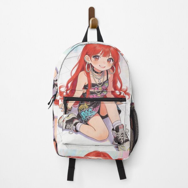 Item preview, Cute Harajuku Anime Girl with Starry Eyes and Sneakers designed and sold by unboxedbyJuls.