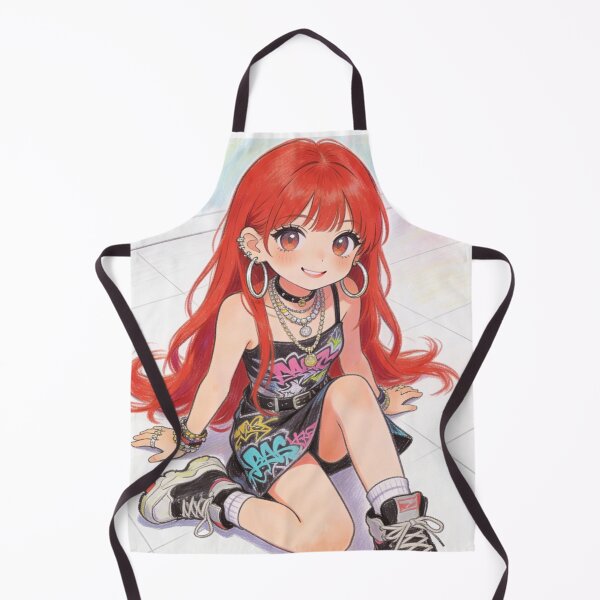 Item preview, Cute Harajuku Anime Girl with Starry Eyes and Sneakers designed and sold by unboxedbyJuls.