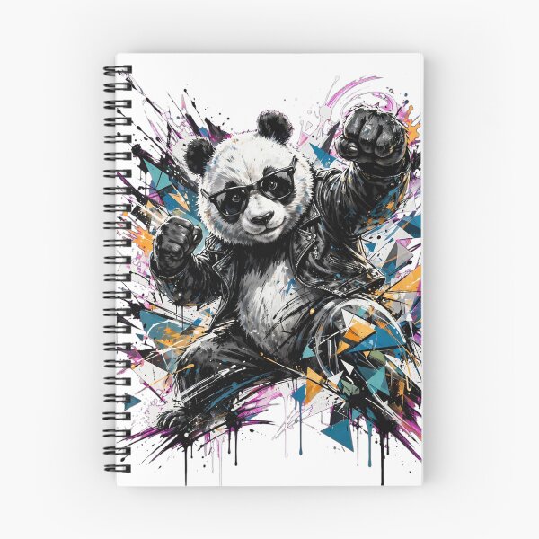 Item preview,  Fighting Panda - Cool Panda in Leather Jacket With Sunglasses - Punk Streetwear Art designed and sold by ExpressoJungle.