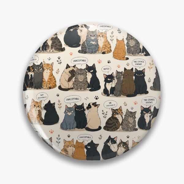 Item preview, The Cat Council Has Judged You Funny Seamless Patter designed and sold by Golden Era Studio.