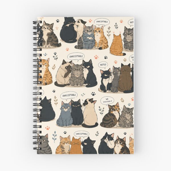 Item preview, The Cat Council Has Judged You Funny Seamless Patter designed and sold by Golden Era Studio.