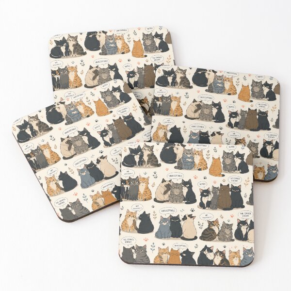 Item preview, The Cat Council Has Judged You Funny Seamless Patter designed and sold by Golden Era Studio.