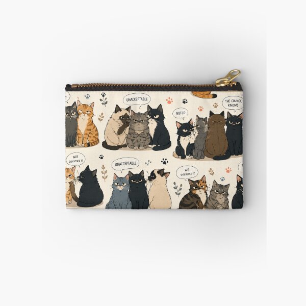 Item preview, The Cat Council Has Judged You Funny Seamless Patter designed and sold by Golden Era Studio.