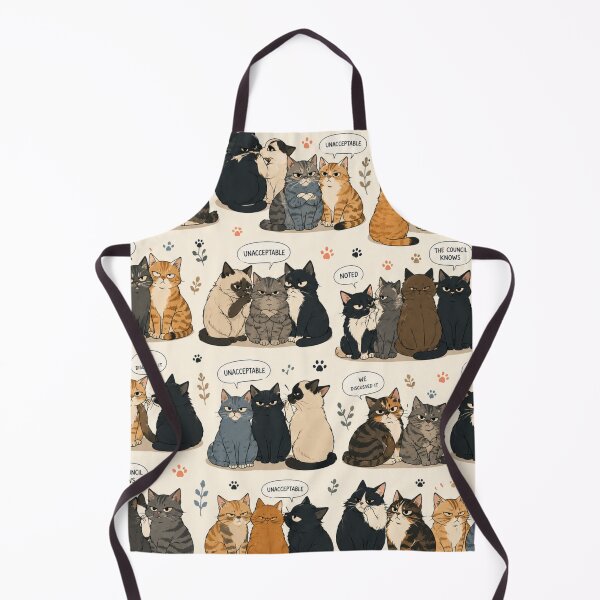 Item preview, The Cat Council Has Judged You Funny Seamless Patter designed and sold by Golden Era Studio.