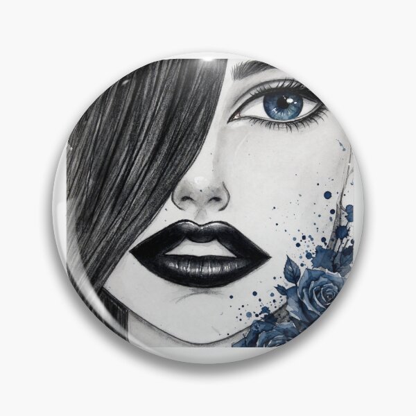 Item preview, Sapphire Eye - Dark Blue Rose Gothic Portrait designed and sold by MAISON SYLVIE.