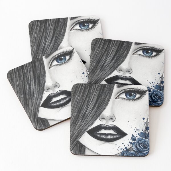 Item preview, Sapphire Eye - Dark Blue Rose Gothic Portrait designed and sold by MAISON SYLVIE.