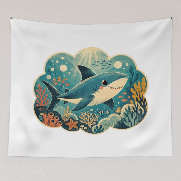 Item preview, Cute Shark Artwork designed and sold by FeelTheDrawing.