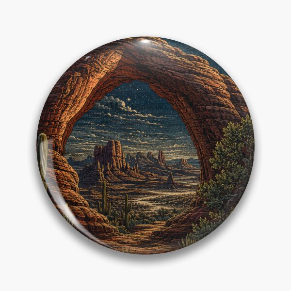 Item preview, Desert Arch Under the Moon – Vintage Southwest Landscape designed and sold by TeeVibeHaus.