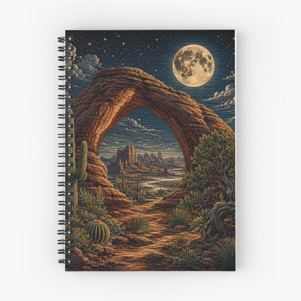 Item preview, Desert Arch Under the Moon – Vintage Southwest Landscape designed and sold by TeeVibeHaus.
