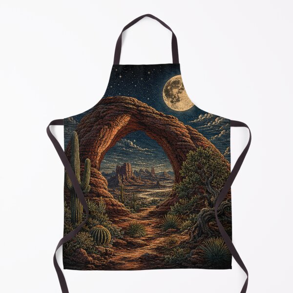 Item preview, Desert Arch Under the Moon – Vintage Southwest Landscape designed and sold by TeeVibeHaus.