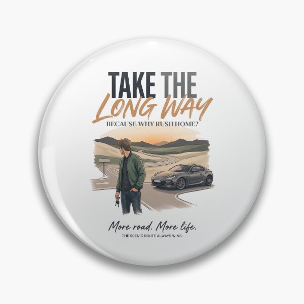 Item preview, Take the Long Way. | Premium Car Enthusiast Streetwear | Automotive Lifestyle Graphic Tee designed and sold by SAJ Design Studio.