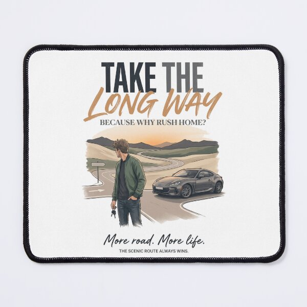 Item preview, Take the Long Way. | Premium Car Enthusiast Streetwear | Automotive Lifestyle Graphic Tee designed and sold by SAJ Design Studio.