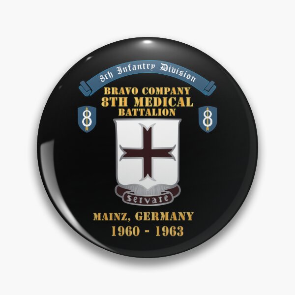 Item preview, Bravo Company - 8th Medical Battalion, 8th Infantry Division Scroll -  Mainz Germany - Cold War Vet - 1960 - 1963 designed and sold by Military Insignia Products.