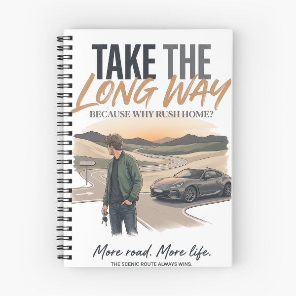 Item preview, Take the Long Way. | Premium Car Enthusiast Streetwear | Automotive Lifestyle Graphic Tee designed and sold by SAJ Design Studio.