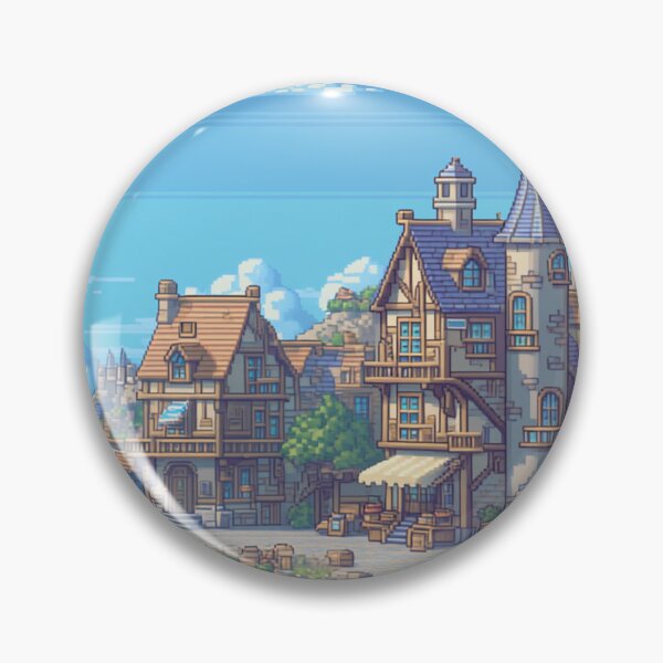 Item preview, Seaside Fantasy Town Pixel Art designed and sold by NijiWorld.