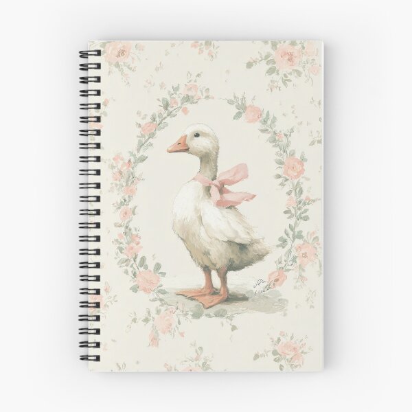 Item preview, Goose with Pink Bow Garden Watercolor designed and sold by GoodOldPrints4.