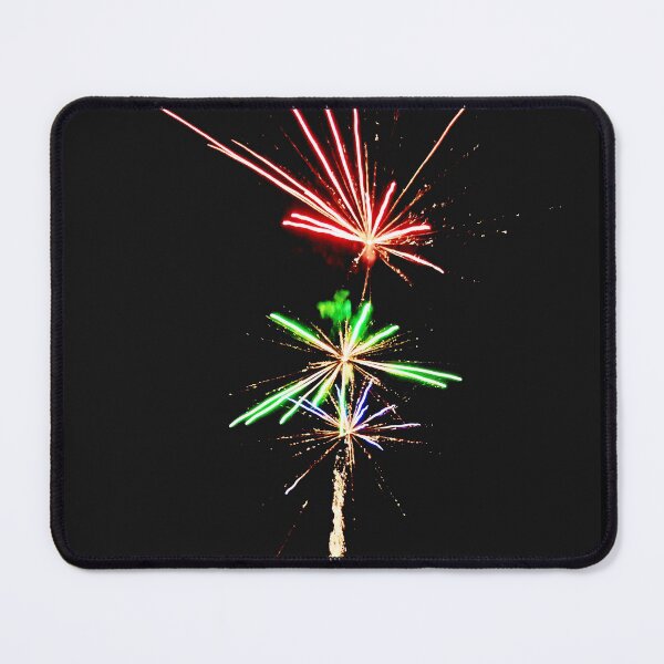 Item preview, Red and Green Fireworks Rising in the Dark designed and sold by BlueRidgeBazaar.