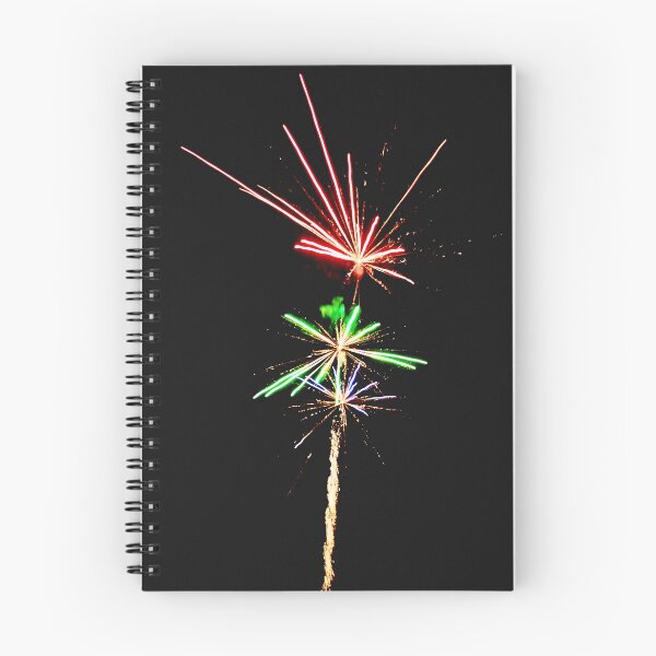 Item preview, Red and Green Fireworks Rising in the Dark designed and sold by BlueRidgeBazaar.