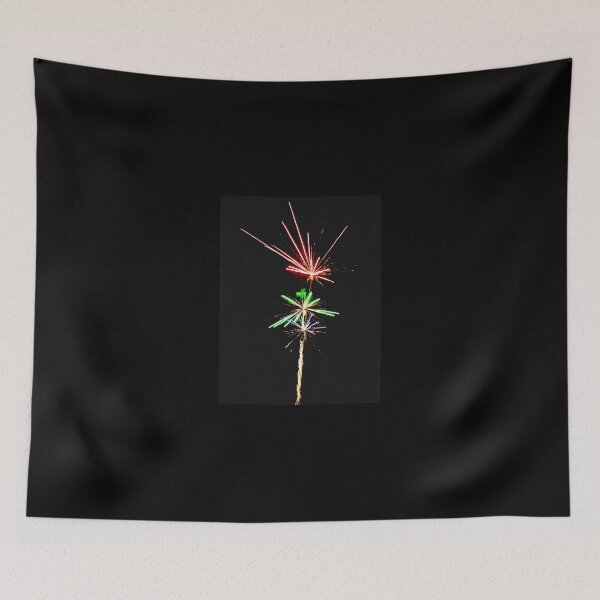 Item preview, Red and Green Fireworks Rising in the Dark designed and sold by BlueRidgeBazaar.