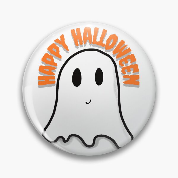 Item preview, Happy Halloween Ghost Orange designed and sold by MarginaliaMagic.
