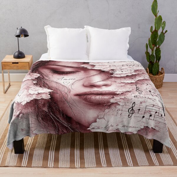 Item preview, Romantic Music Notes Woman Portrait designed and sold by GRFORA.