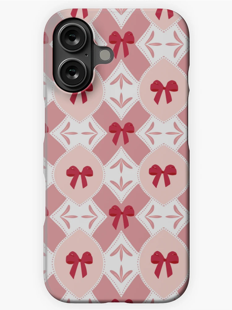 Thumbnail 1 of 4, iPhone Case, Cute Red Ribbon Bow Seamless Pattern designed and sold by SbRandomLab.